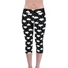 Top! Free Shipping!!! 2016 New Sexy Women High Quality High Waist Fitness Sport Pants Printed Heart Stretch Cropped Leggings