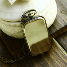Vintage Bronze Quartz Steampunk Pocket Watch Dual Double Time Zone Movement Necklace Chain Relogio De Bolso
