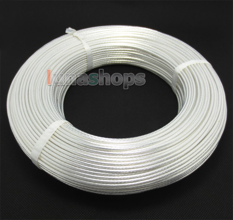 10m Acrolink Silver Plated OCC Signal Teflon Wire Cable 2mm2 Dia:2.4mm For DIY Hifi LN004362