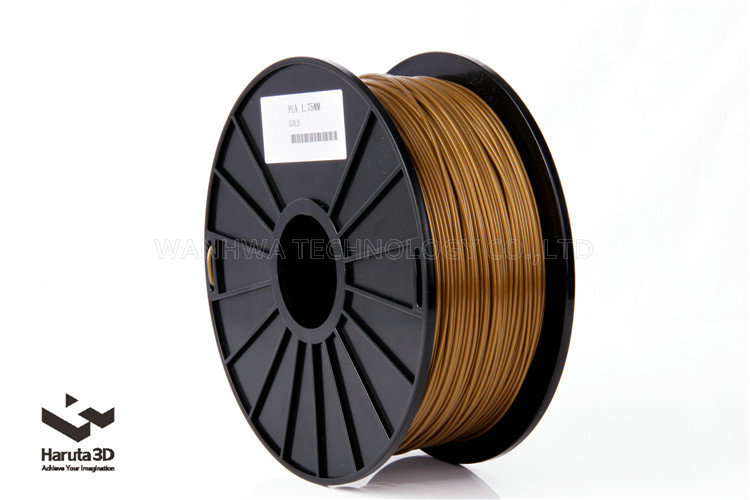 High Quality Metalic Gold color 3d printer filament PLA ABS 1 75mm 1kg spool for Makerbot