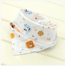 1Pcs Lovely Cotton Double Layers Baby Bibs Adjustable Bibs Kids Scarf Girls Boys Clothing Baby Accessories