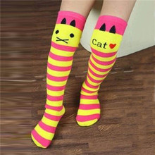 Toddlers Kids Girls Knee High Socks School Cotton Tights Striped Stockings for Girls 1 8Y