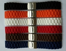 Lowest Price!! New Waterproof Silicone Rubber Watch Wrist watch Strap Band Replacement 22mm 24mm 10,000 LB Rating Flat Head