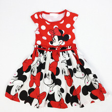 Minnie Mouse Dress Minnie Dresses Girl Cotton Cartoon Dot Summer Dress Baby Princess clothes robe vestido minnie 0-4Y