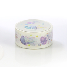 1 Pc / Pack Diy Japanese Paper Washi Masking Tapes Jellyfish Decorative Adhesive Tapes / School Supplies Size 20 Mm*10m