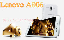 New Lenovo A806 mobile phone 4G LTE Android OS 4.4 MTK5692 Octa core 1.7 GHz 13MP 5MP 5.0 inch 1280*720P 2G RAM Smartphone