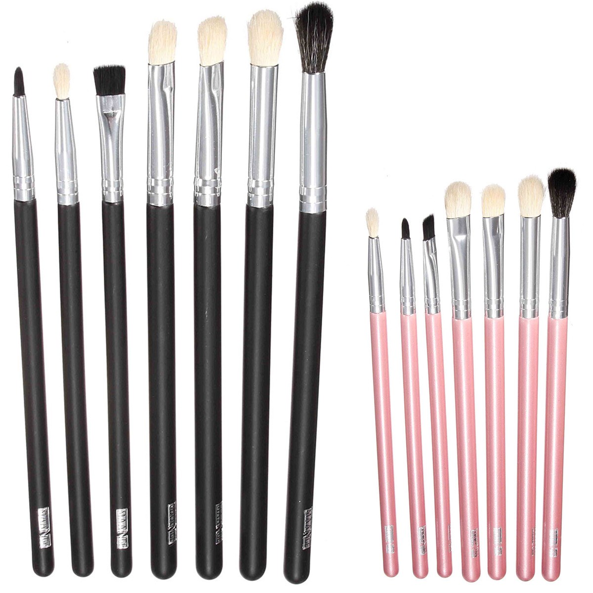 New Wholesale 7pcs Set Makeup Brush Sets Eyeshadow Beauty Comestic Brushes Tools Kit 2 Color To