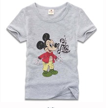 Free shipping 2016 new Summer colourful Mickey cartoon Baby Kids Girls Boys 100 cotton Tees Tops