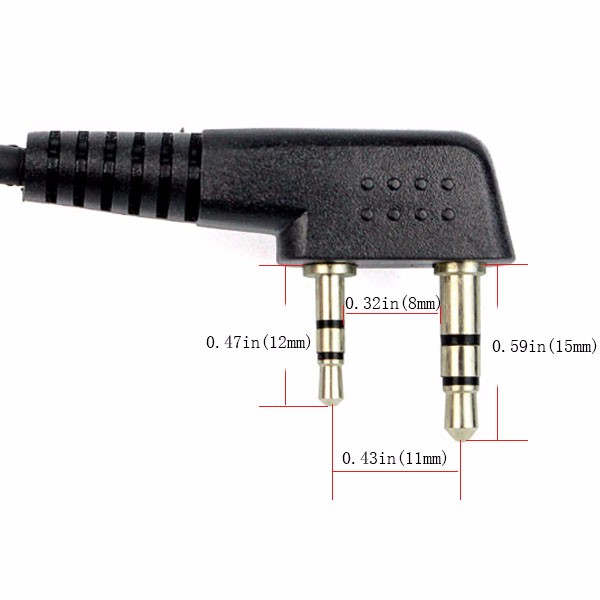 Hot Retevis K-316 D Shape 2Pin Soft Earpiece Microphone For Kenwood Retevis Baofeng H-777RT1RT2RT5 888sUV5R Headset C9031 (9)