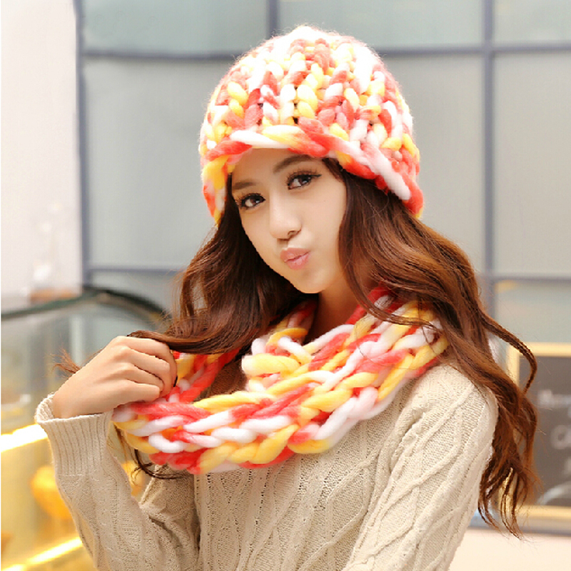 New Fashion Hat and Scarf Warm Winter Hat For Wome...