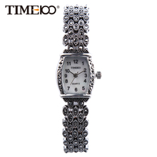 TIME100 Retro Women’s Quartz Watches Stainless Steel Strap Tonneau Shell Dial Causal Ladies Wrist Watches Gift bayan kol saati