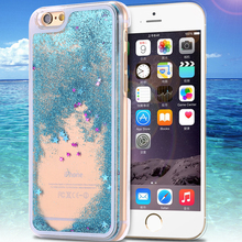 Dynamic Liquid Glitter Sand Quicksand Star Case For iphone 6 Plus Crystal Clear Cellphone Back Cover For Apple iphone 6 4.7”