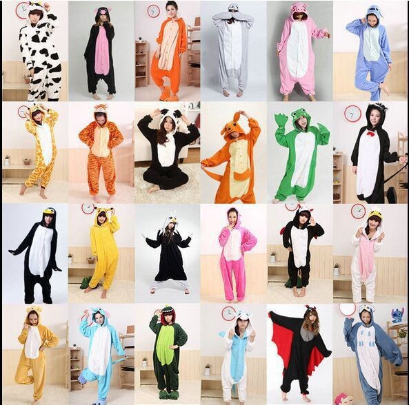 Adults-Flannel-Kigurumi-Pajamas-Onesies-Animal-Cartoon-Pikachu-Cosplay-Costume-Unisex-Homewear