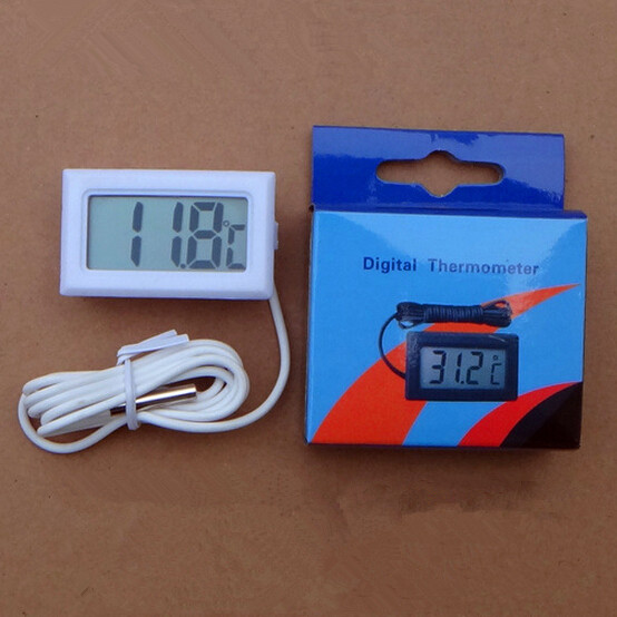 1 шт. качество жк-цифровой регулятор температуры метр для внутреннего и внешнего термометр с 1 м кабель с розничной коробке