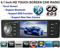 4 1 Inch AUX 1 DIN RDS function touch screen support rear view camera Car MP5