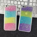 Multi layers Creamy Shinny Stars Drop sticker Skinny Skin TPU Cover Case For iphone6 6s 6plus