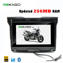 5 Inch HD 800x 480 Motorcycle GPS Navigator – Waterproof Design + Bluetooth + 4GB Internal Memory + FM + Maps