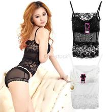 Women Sexy Built in Shelf BRA Bandeau Cami Camisole Underwear Lace Top Tank Lingerie