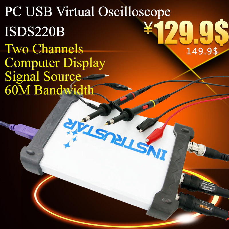 Гаджет  ISDS220B Virtual PC USB oscilloscope DDS Signal source generator  logic analyzer None Инструменты