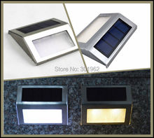 60Pcs lot Solar Power Steel LED Light Pathway Path Road Stairways Landscape Step Stairs Wall Garden