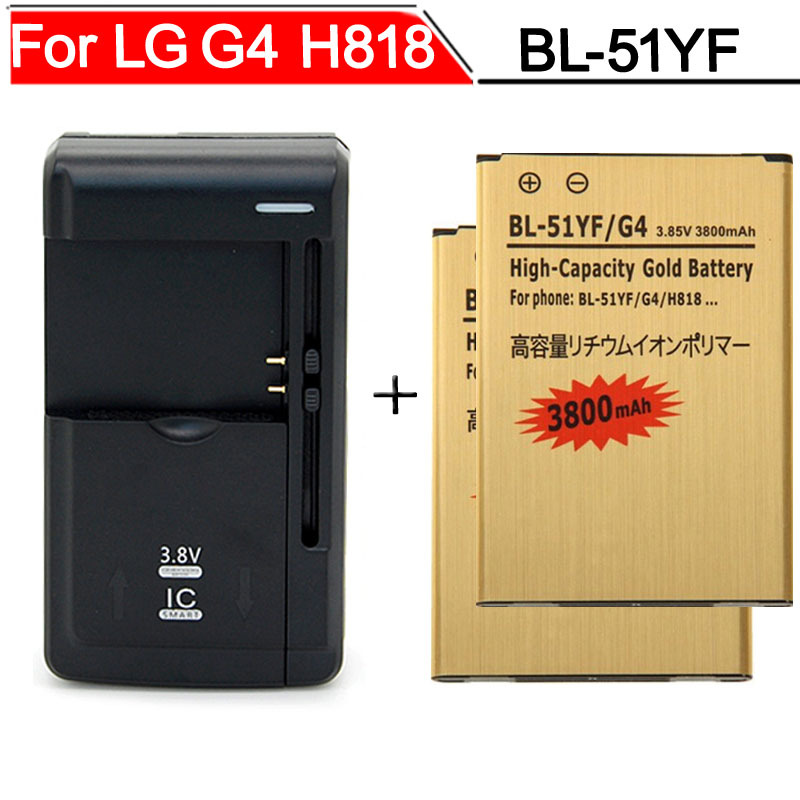 2 x 3800  bl-51yf     lg g4 h818 h810 vs999 f500 f500s f500k f500l bateria  +   