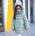 2016 Winter Girls Coats Cotton Jackets Hooded Faux Fur Collar Children Baby Clothes Thick Outdoor Parka