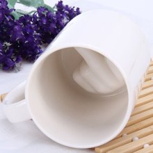 Creative Up Yours Mug with Middle Finger Upside Design Porcelain Material