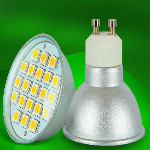 10pcs/lot GU10 25 5050LEDS 5W 220V smd spotlight Home Light Lamp warm White Bulb Energy Saving Free Shipping