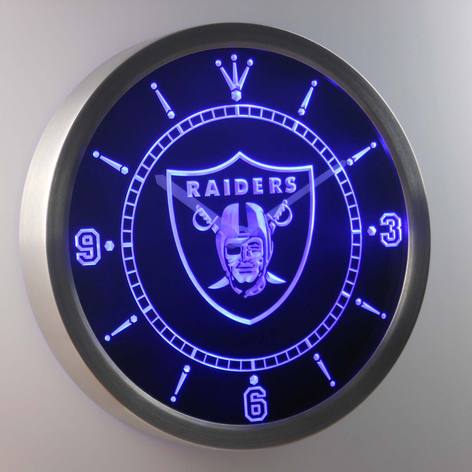 nc0512 Oakland Raiders Neon Sign LED Wall Clock