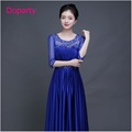 Doparty plus size cheap royal blue elegant floor length long party mother of the bride dresses