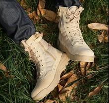 2016 Autumn/winter new Army Lace up warm Man Boot Round toe working Flat Boot men Shoes 004