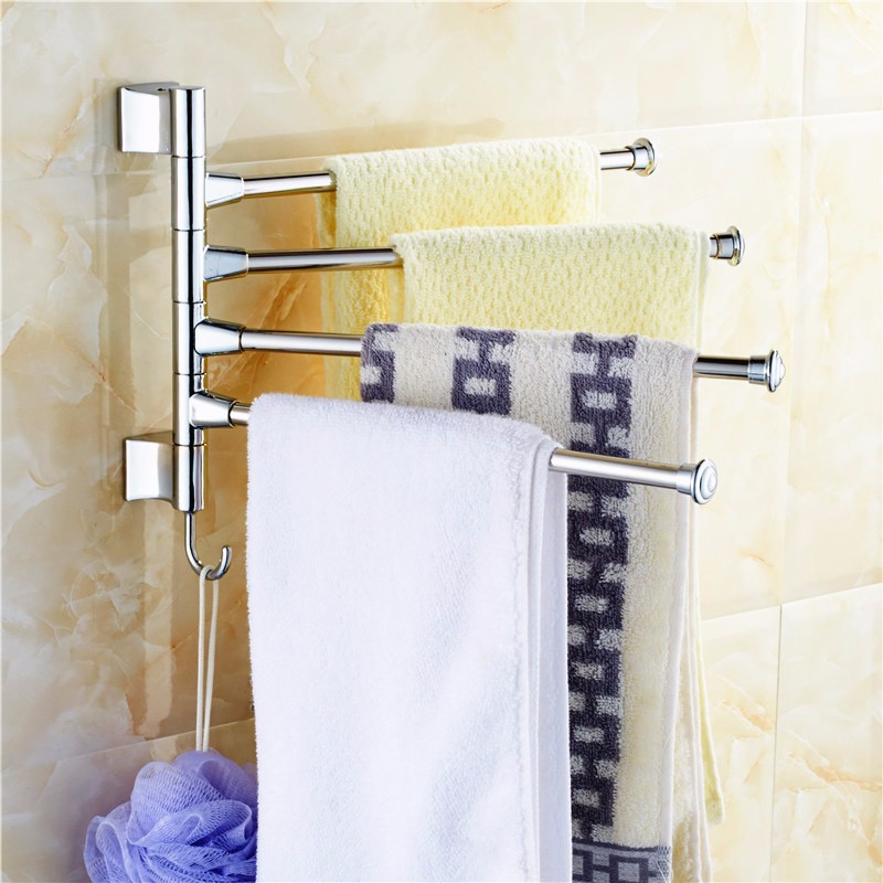2020 Stainless Steel Towel Bar Rotating Towel Rack Bathroom