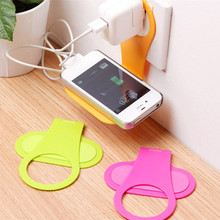 Free Shipping Foldable Wall Charger Adapter Charging Holder Hanger Stand for Hanging Cell Phone