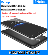HOMTOM HT7 HT3 3G WCDMA Cellphone Android 5.1 MTK6580 Quad Core RAM 1GB ROM 8GB 1280 x 720 pixels Smartphone Support Dual SIM
