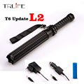 Telescoping CREE XM L L2 T6 6000 LM LED Torch Tactical Flashlight Baseball Bat Baton Fash