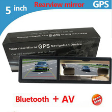 5 дюймов HD 800 X 480 заднего вида автомобилей GPS навигация 800 мГц CPU Bluetooth а . в . полный карта европы / россия / сша + канада / израиль G006