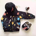 Pattern Star Flight Jacket Baby Winter Jacket Coat Boys Girls Parka Kids 2016 Ykk Zipper