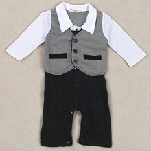 Kids Baby Cotton Gentleman Romper Jumpsuit Bodysuit Boy Clothes Outfit 1 3M Cute