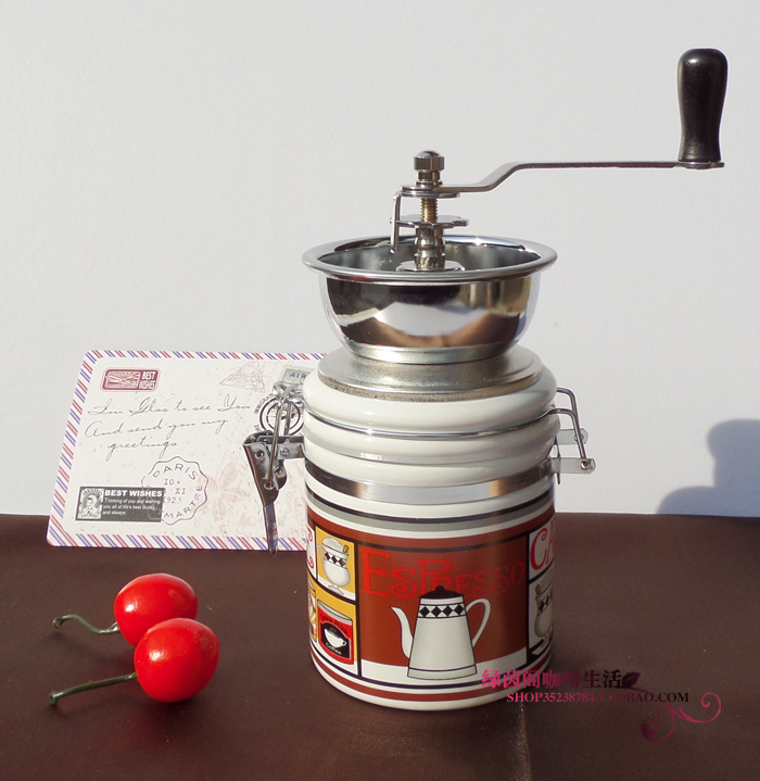 Practical type ceramic canister hand grinder grinding machine household manual coffee beans 015