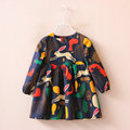 Children s long sleeved dress vestido infantil 2016 Cotton Printed doll children s version roupas infantis