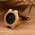 BOBO BIRD Bamboo Mens Wristwatches Wood Wooden Watch With Genuine Leather Band Japan Move 2035 Quartz