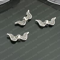 (27021)Jewelry Findings,Accessories,Vintage charm,pendant,Alloy Antique Silver 20*8MM Wing 50PCS