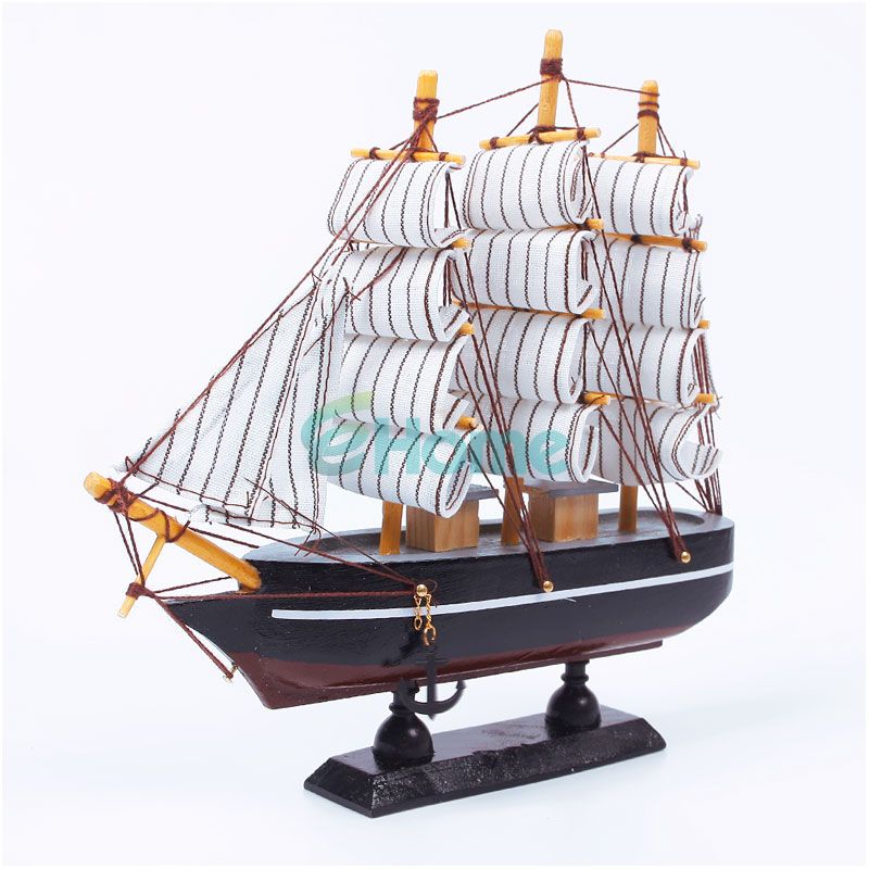 Portable-Wooden-Boat-Ship-Sailboat-Model-Craft-Art-Desk-office-Decor 