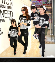 Family Matching Outfit Cartoon Family Clothing Mother Daughter Father Son Clothes Fashion Clothing Women Summer Sweatshirt TL03