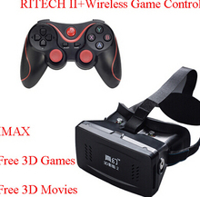 Ritech II глава гора из пластмассы VR виртуальной реальности очки магнит Google картон + Bluetooth беспроводной игровой контроллер коробка