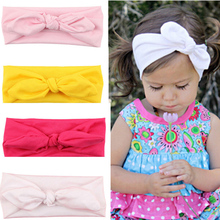 Fashion Baby Girl Headbands Cute Rabbit Ears Bow Hair Bands Baby Cloth Headband Bowknot Headwear BB-222