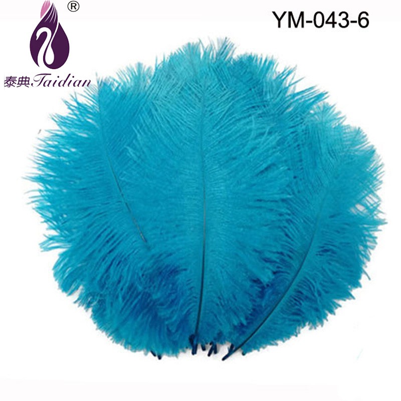 6# Ostrich Feather Plume wedding decoration, blue ,DIY Decoretion Feather ,Natural Ostrich Feather fringe