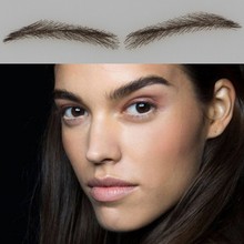 004 free shipping false eyebrows with eyebrow top/ eyebrows human hair ,100% hand made false brow with hair