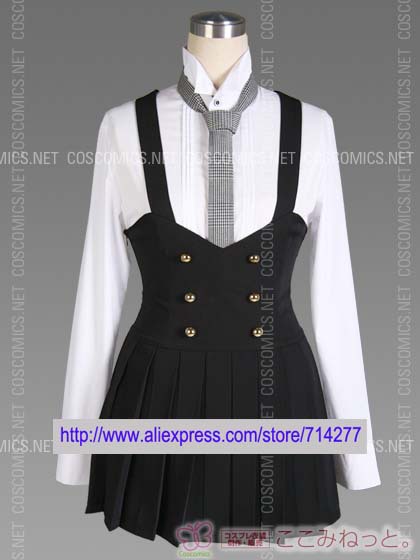 Free shipping Custom Cheap School Girl Uniform from Inu x Boku SS Cosplay costume