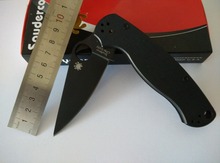 6 unids/lote OEM CPM-S30V hoja negro cuchillo plegable 58HRC exterior regalo herramienta que acampa cuchillo de la supervivencia